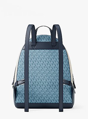 Rhea Medium Color-Block Signature Logo Backpack
