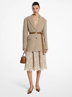 Blazer tallado en lino