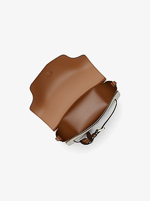 Emilia Small Signature Logo Saddle Crossbody Bag