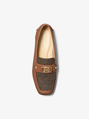 Mandy Leather and Signature Logo Moccasin Loafer