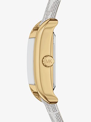 Montre miniature Monroe de ton or avec bracelet &agrave; logo