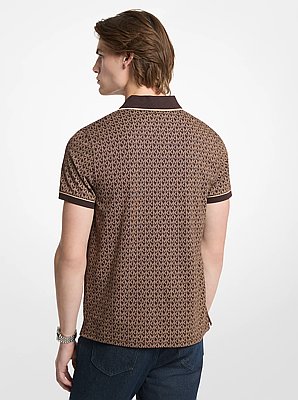 Signature Logo Cotton Jersey Polo Shirt