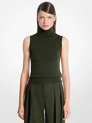 Cashmere Sleeveless Turtleneck