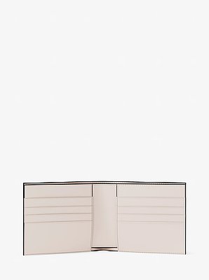 Pebbled Leather Billfold Wallet and Signature Logo Card Case Gift Set