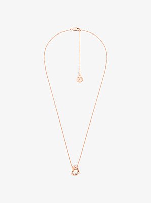 Ensemble-cadeau de collier et de boucles d&rsquo;oreilles en forme de c&oelig;ur nou&eacute;
