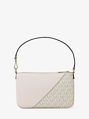 Jet Set Travel Small Signature Logo and Smooth Wristlet