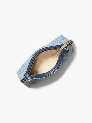 Petit sac &agrave; bandouli&egrave;re convertible Sammy en denim &agrave; imprim&eacute; &agrave; logo Signature
