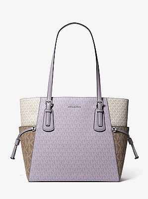 Voyager Large Color-Block Signature Logo Tote Bag