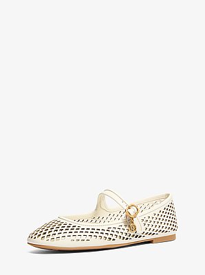 Nellie Flex Laser-Cut Leather Flat