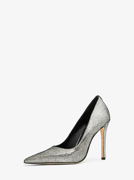 Elyse Crackled Metallic Leather Sandal