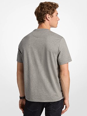 T-Shirt aus Baumwolle mit strukturiertem Logo