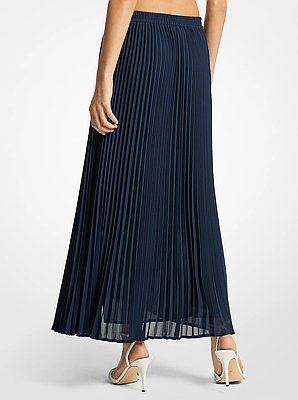 Pleated Georgette Skirt