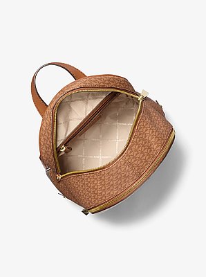 Mochila Rhea mediana con bloque de color y logotipo