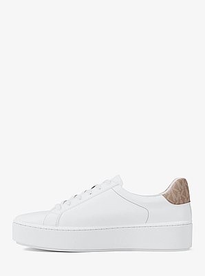 Poppy Metallic Stripe and Logo Trainer