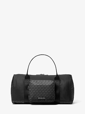Sac de week-end Tanner en nylon &agrave; imprim&eacute; logo Signature