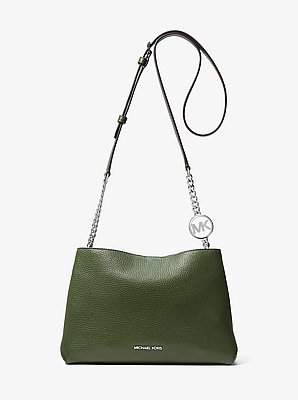 Petit sac &agrave; bandouli&egrave;re Christina en cuir grain&eacute;