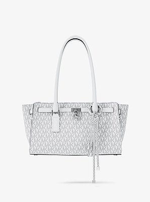 Silver-Tone and Speckled Cord Bag Charm