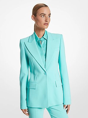 Blazer Georgina de crep&eacute; granulado el&aacute;stico