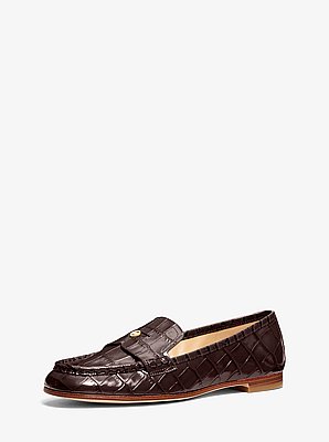 Jennings Crocodile Embossed Leather Loafer