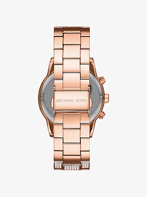 Bryant Pav&eacute; Rose Gold-Tone Watch