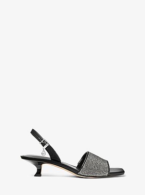 Merrie Embellished Kitten Heel Sandal
