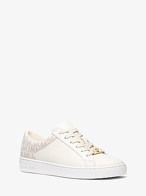 Keaton Leather and Signature Logo Sneaker
