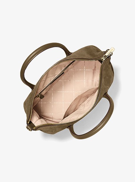 Hyde Medium Suede Satchel