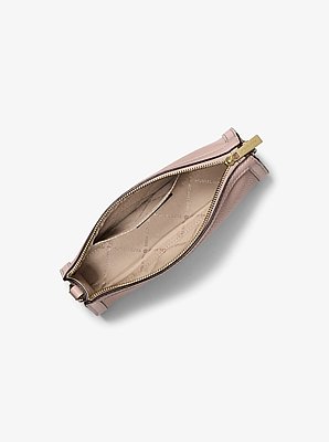 Sac &agrave; bandouli&egrave;re Jet Set de taille moyenne en cuir grain&eacute;