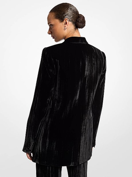 Crushed Velvet Blazer