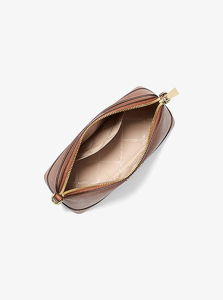 Large Saffiano Leather Dome Crossbody Bag