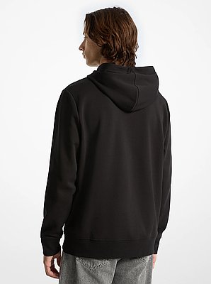 Chandail &agrave; capuchon en m&eacute;lange de coton &agrave; logo