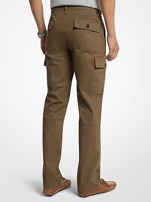 Stretch Cotton Twill Cargo Pants