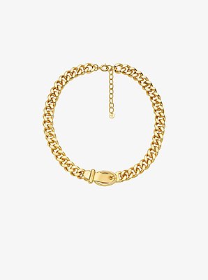 Collar de eslabones de cadena con dise&ntilde;o de hebilla