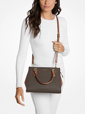 Bolso satchel Marilyn mediano convertible con logotipo exclusivo