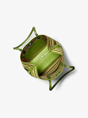 Bolso tote Avalon mediano tejido a rayas