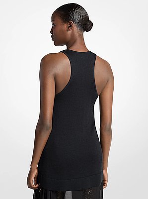 Camiseta sin mangas de mezcla de lana