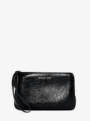 Bolso de pulsera Jet Set Travel peque&ntilde;o con acabado craquelado