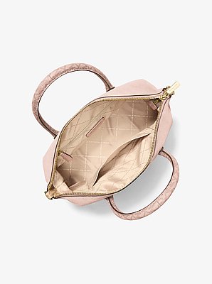 Sac Hyde de taille moyenne en daim et &agrave; logo Signature