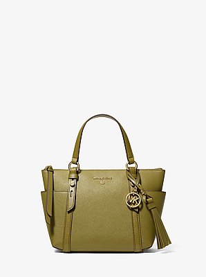 Bolso tote Sullivan peque&ntilde;o de piel saffiano con cremallera superior
