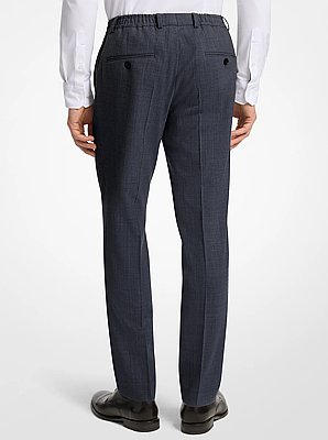 Hose aus Stretch-Wollflanell in schmaler Passform