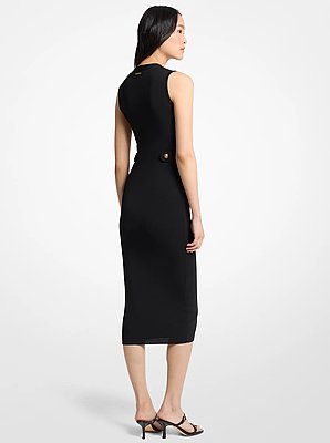 Stretch Knit Midi Dress