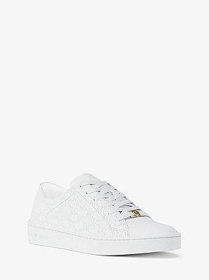 Keating Logo Embossed Leather Sneaker