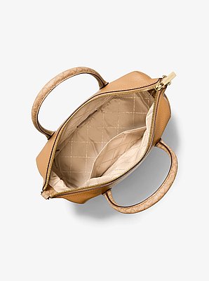 Hyde Medium Pebbled and Signature Logo Satchel