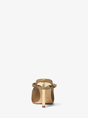 Kasia Leather High Mule Pump