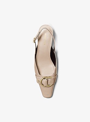 Jaden Leather Slingback Kitten Pump