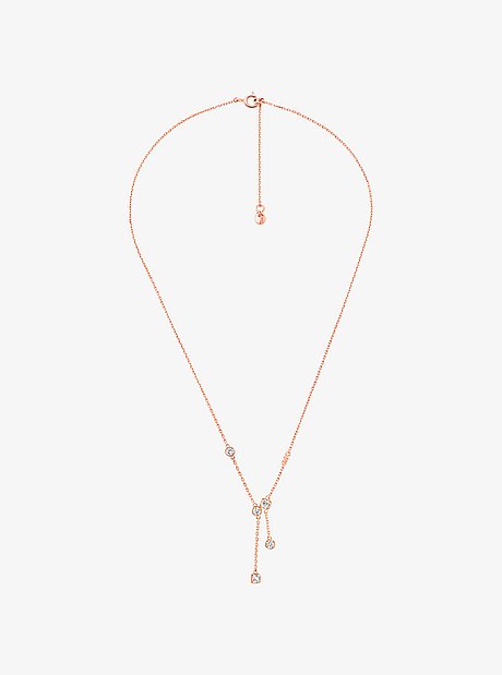 Precious Metal-Plated Sterling Silver Bezel Necklace