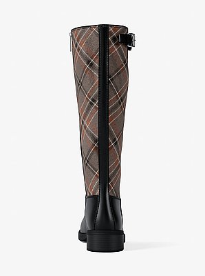 Royce Plaid Print Wool Blend Riding Boot