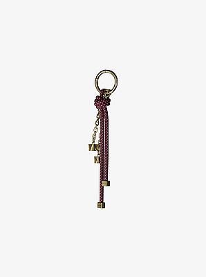 Gold-Tone and Speckled Cord Bag Charm