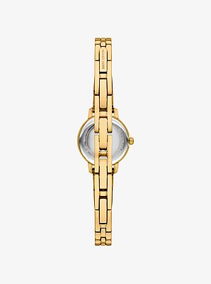 Micro montre Melissa de ton or &agrave; pav&eacute;