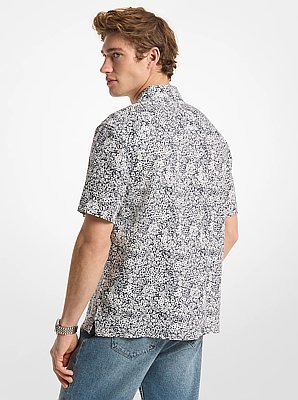 Floral Print Linen Shirt